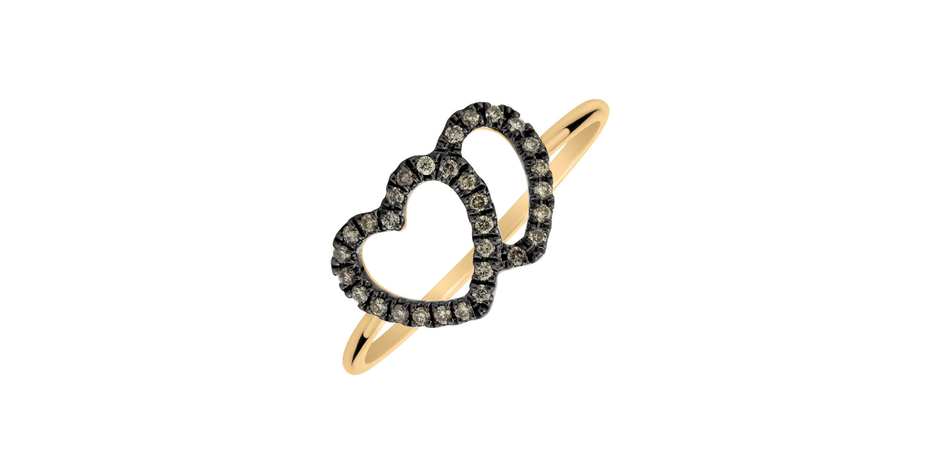 Prsten s hnědými diamanty Joyful Love