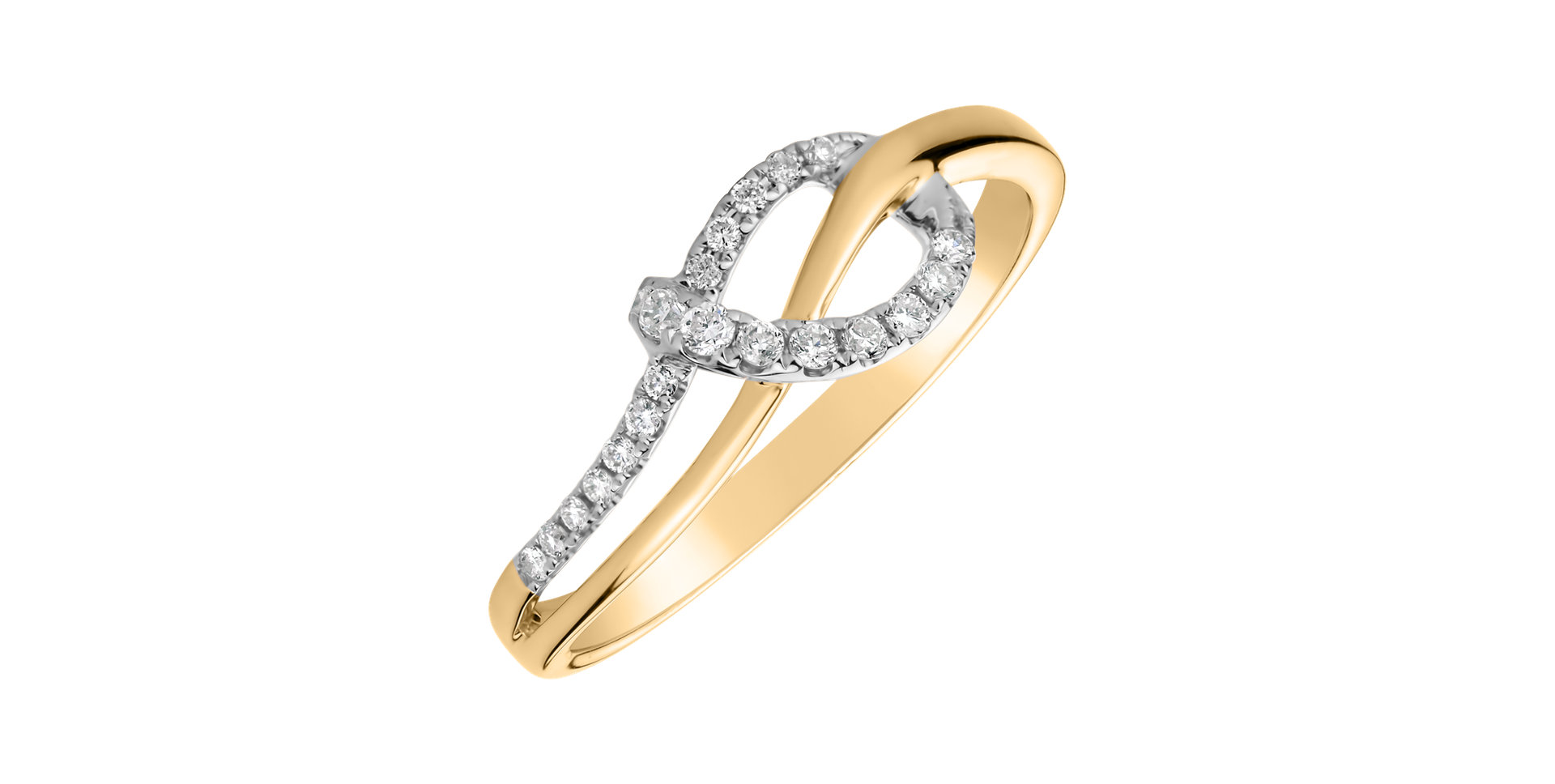 Prsten s diamanty Elegant Knot