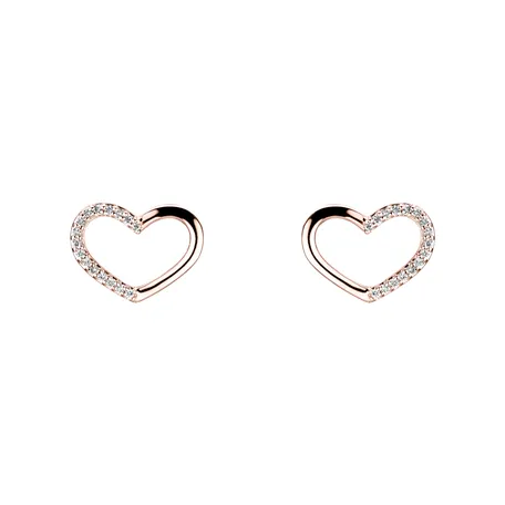 Náušnice s diamanty Sparkling Heart