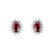 Náušnice s rubínem a diamanty Princess Sparkle5