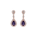 Náušnice s ametystem a diamanty Lavish Feeling4