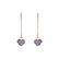 Náušnice s ametystem diamanty Beautiful Oksana5