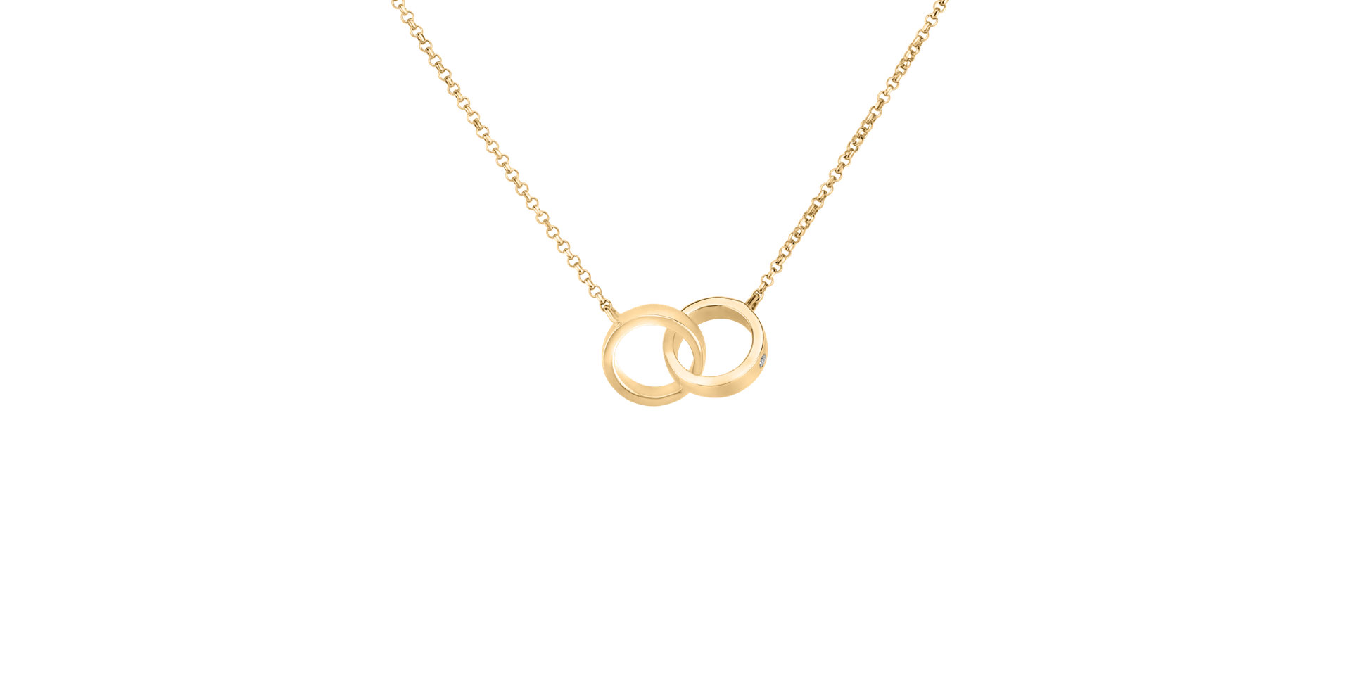 Náhrdelník s diamantem Eternal Circles
