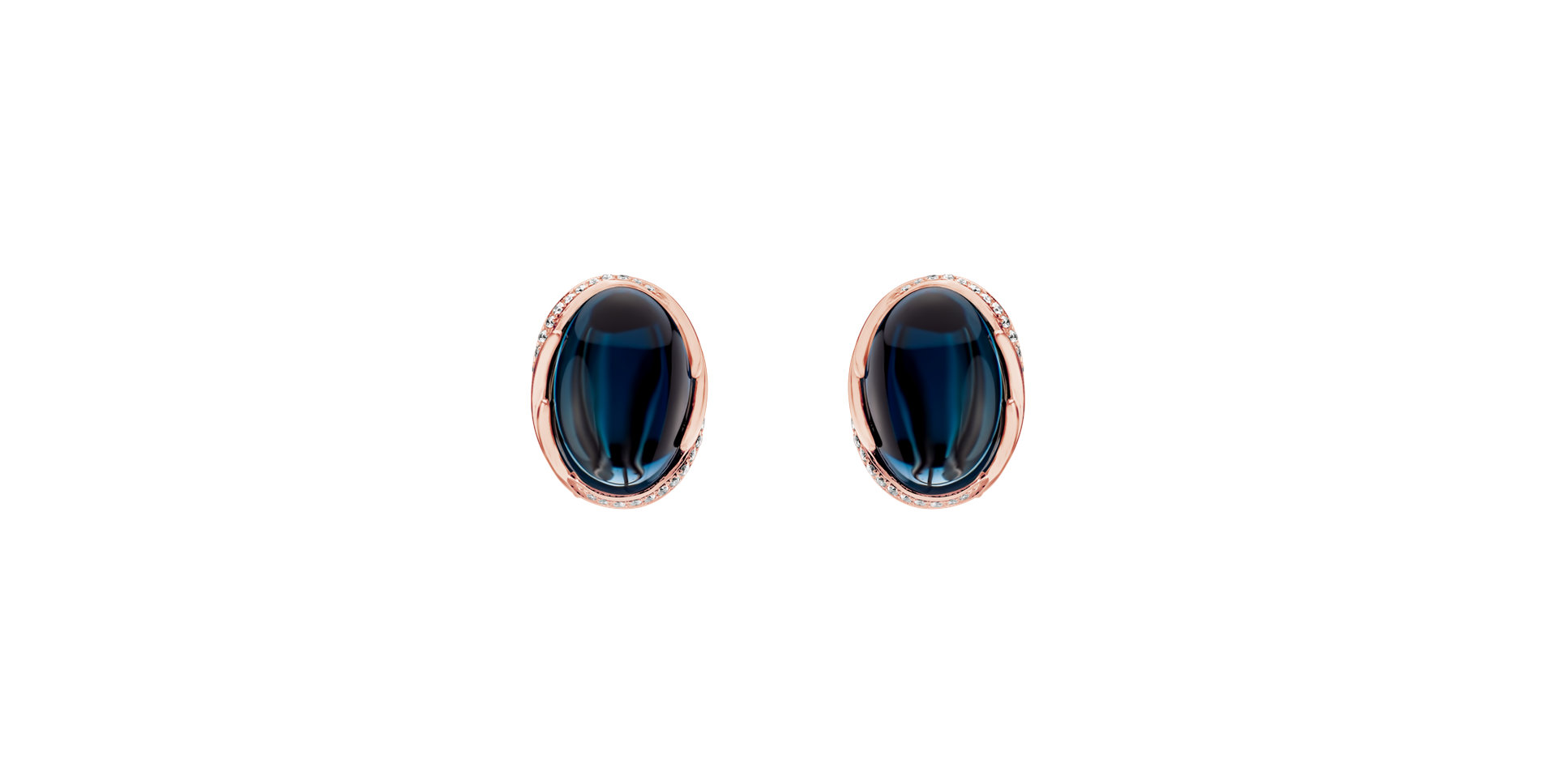 Náušnice s topazem a diamanty Mystic Blossom