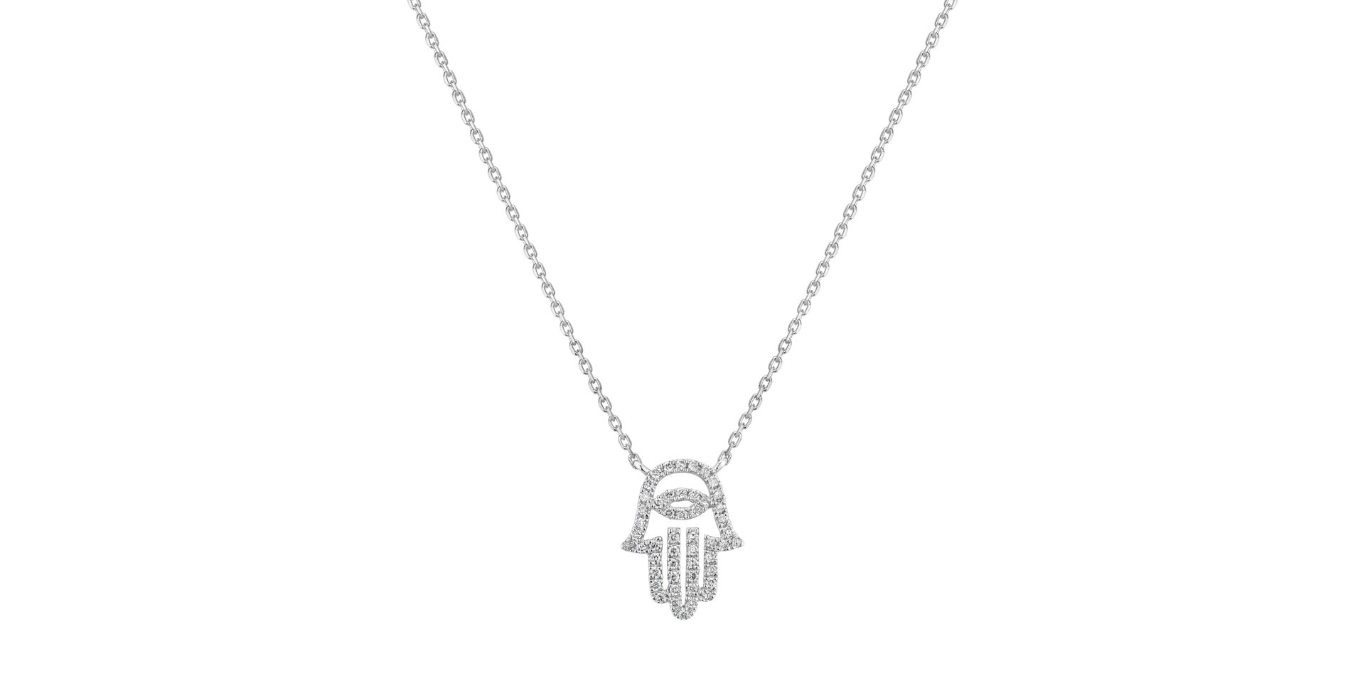 Náhrdelník s diamanty Hand Eye