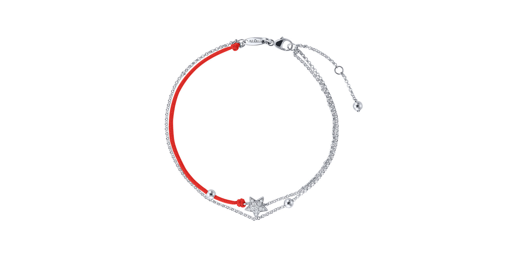 Diamantový náramek se šňůrkou Dream Message