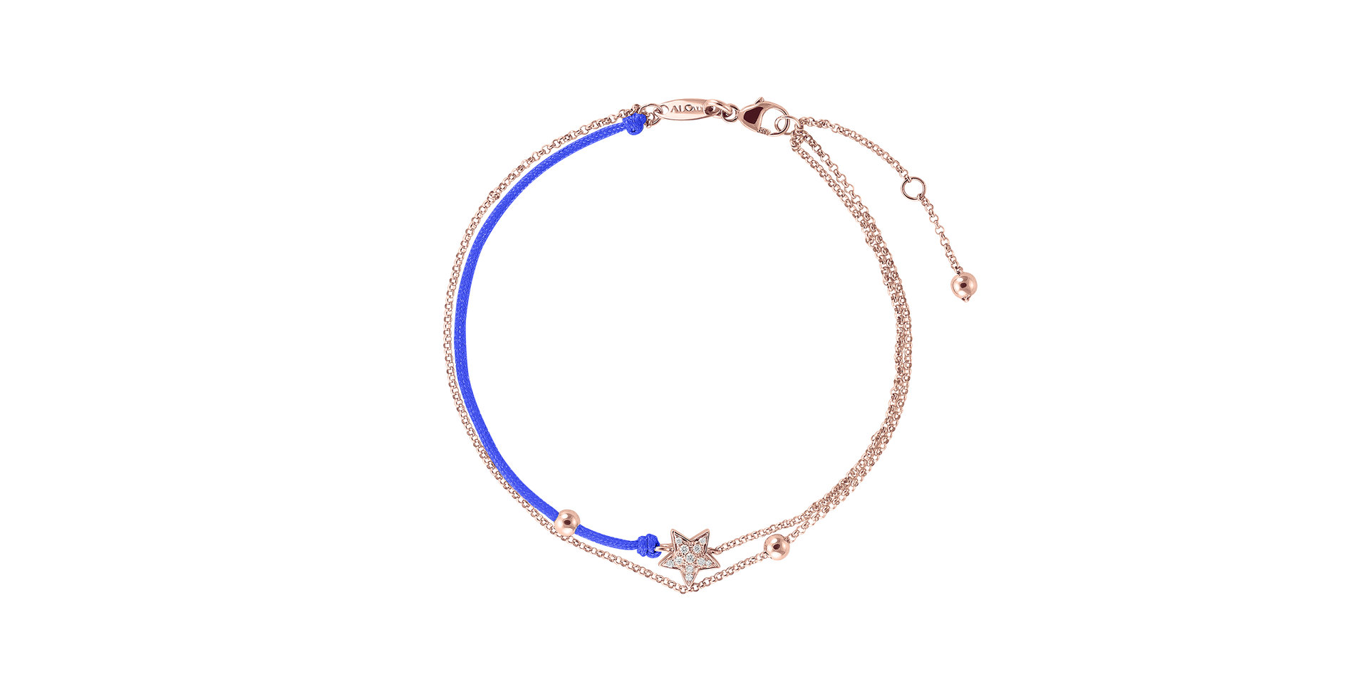 Diamantový náramek se šňůrkou Dream Message