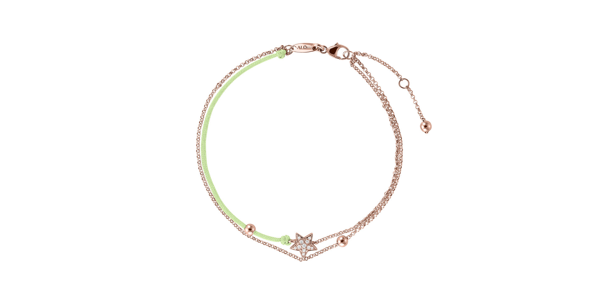 Diamantový náramek se šňůrkou Dream Message