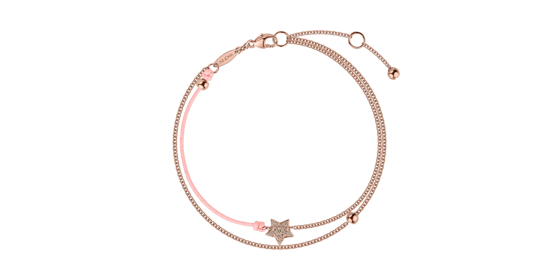 Diamantový náramek se šňůrkou Dream Message