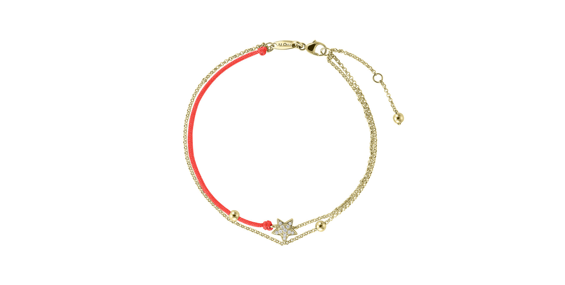 Diamantový náramek se šňůrkou Dream Message