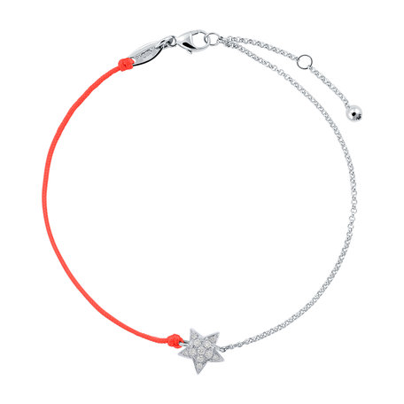 Diamantový náramek se šňůrkou Be a Star