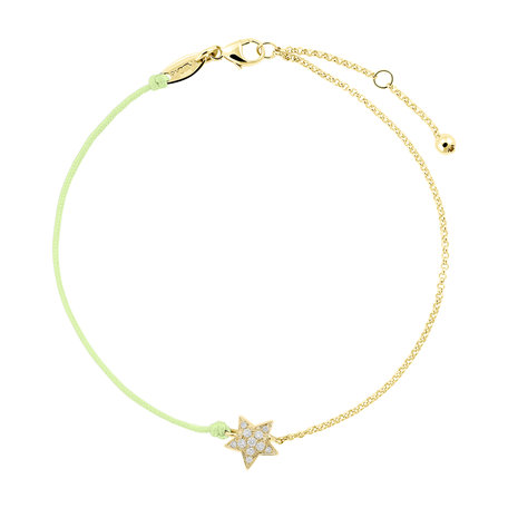 Diamantový náramek se šňůrkou Be a Star