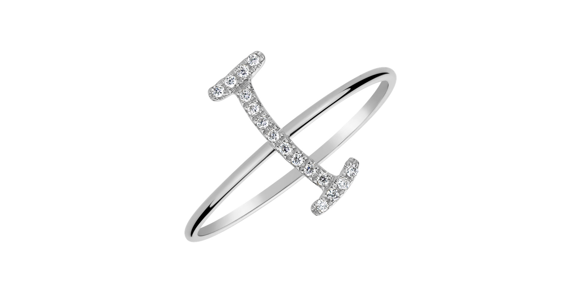 Prsten s diamanty Curly Glittery I