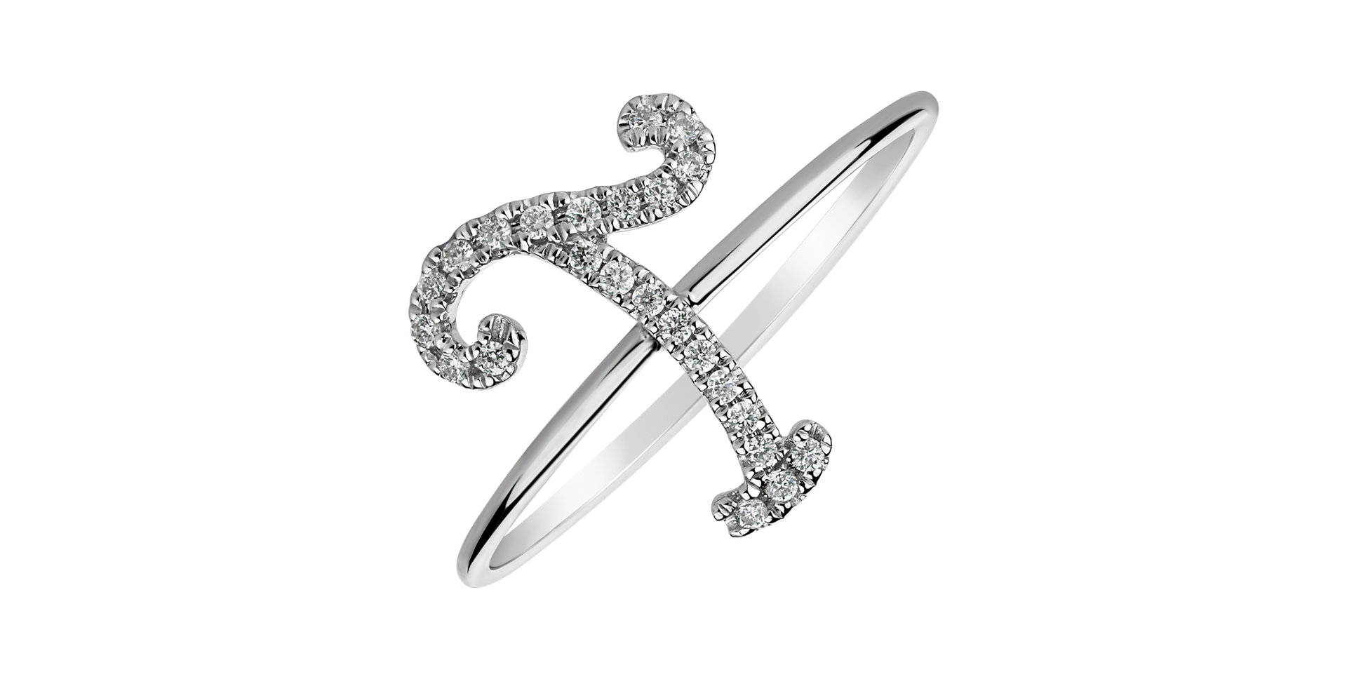 Prsten s diamanty Curly Glittery T