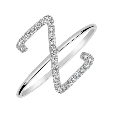 Prsten s diamanty Curly Glittery Z