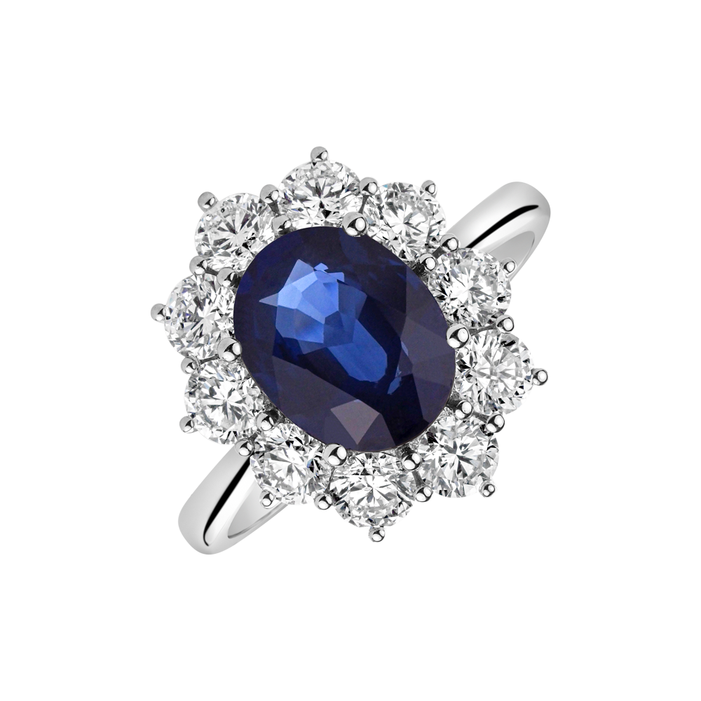 Prsten se safírem a diamanty Sky Goddess | Halada
