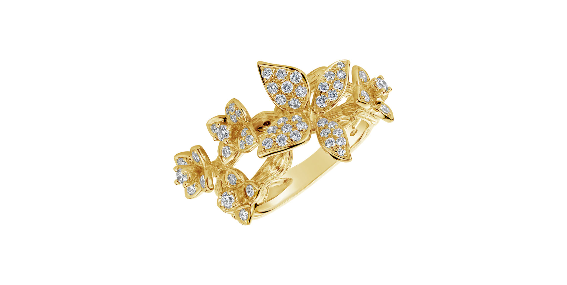 Prsten s diamanty Fascinating Butterfly