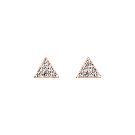 Náušnice s diamanty Glossy Triangle
