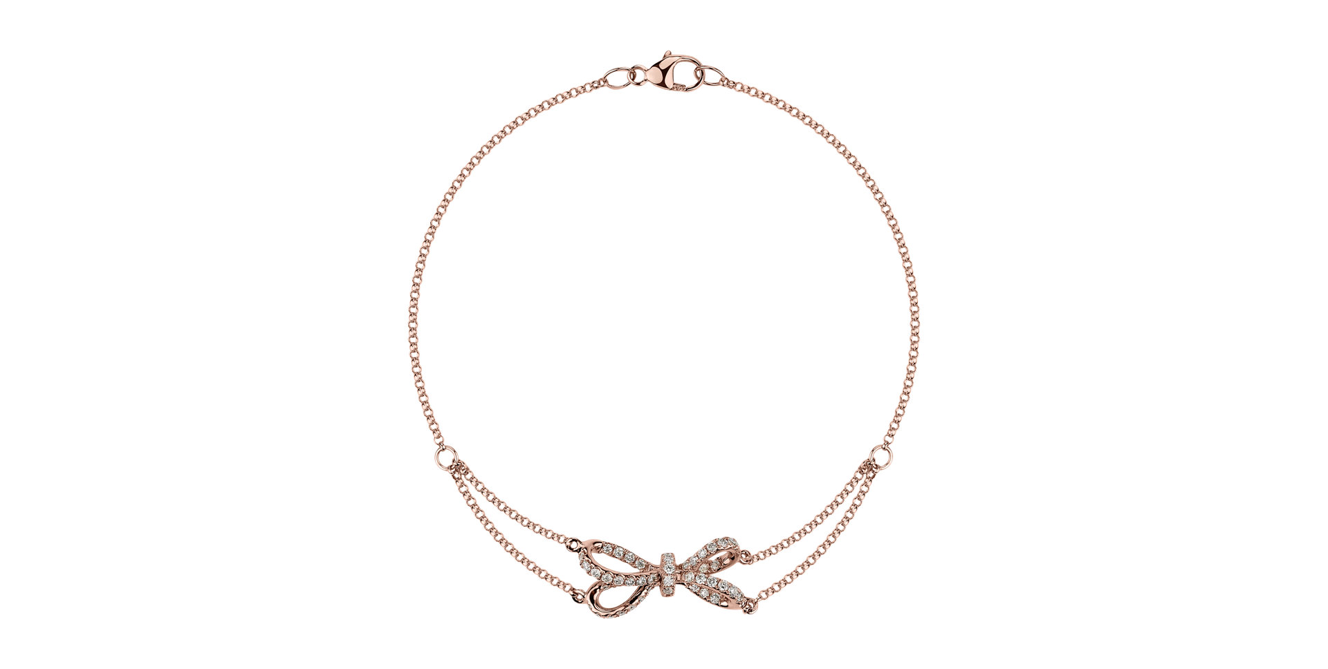 Náramek s diamanty Delicate Bow