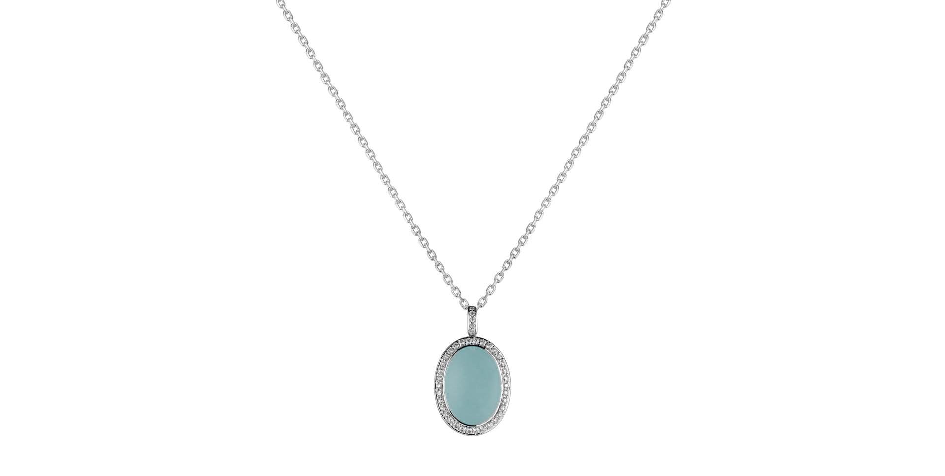 Přívěs s chalcedonem a diamanty Gem Sparkle