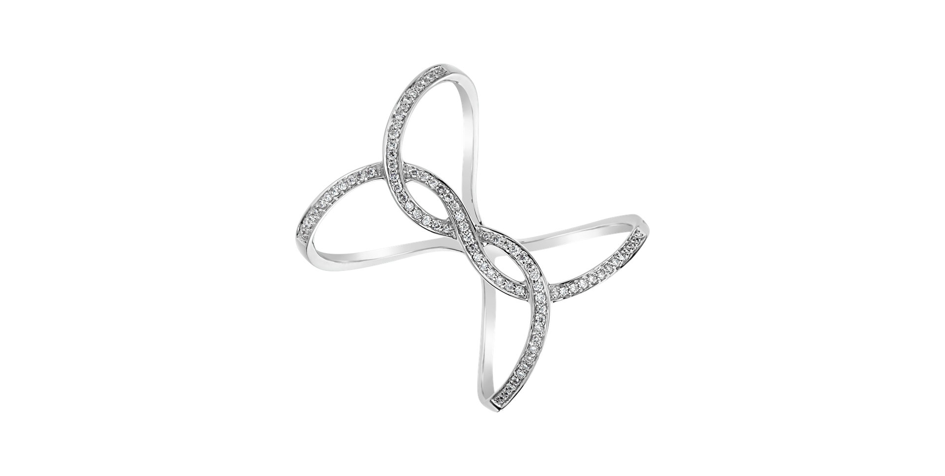 Prsten s diamanty Double Infinity
