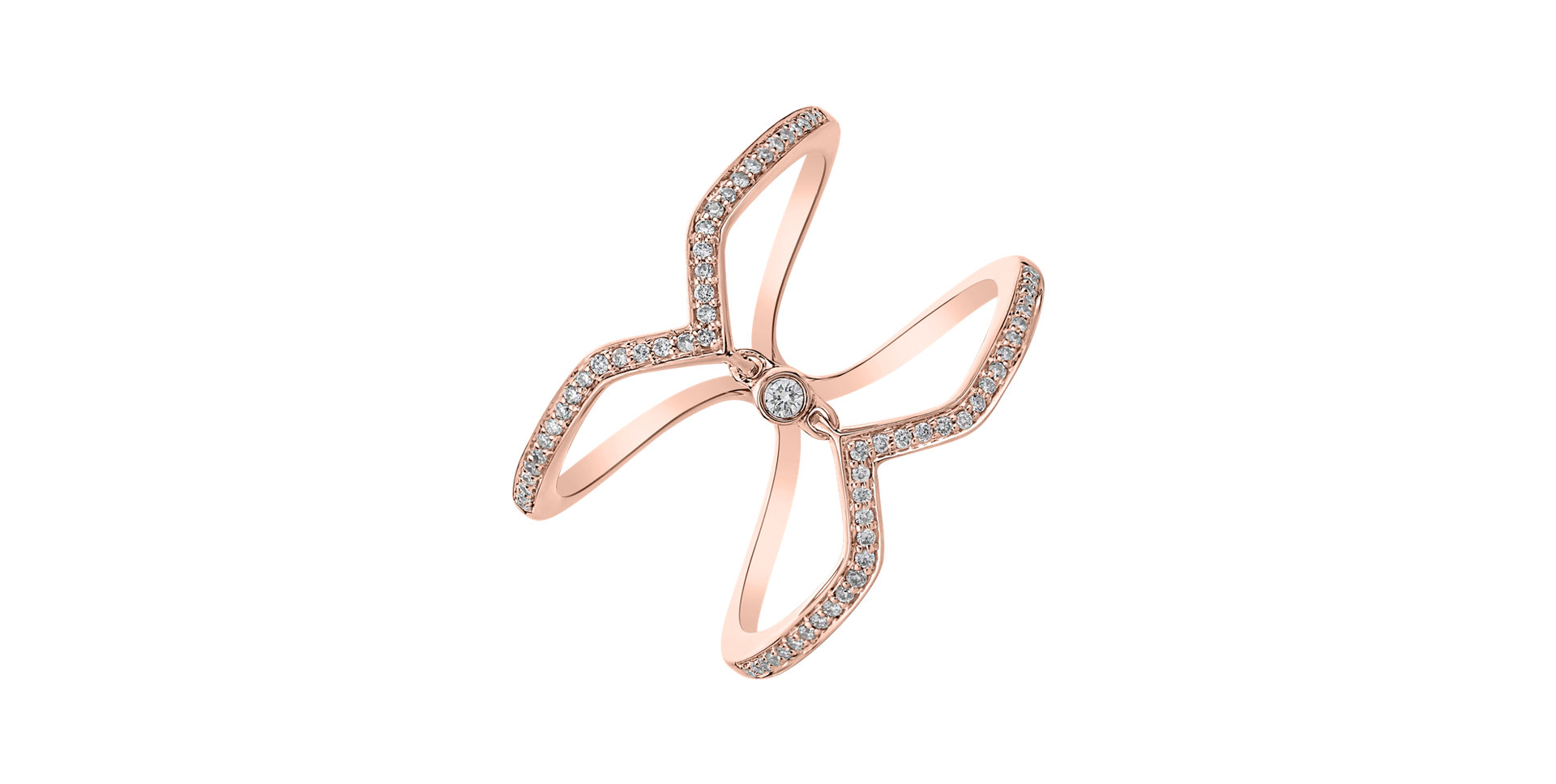 Prsten s diamanty Sun Choker