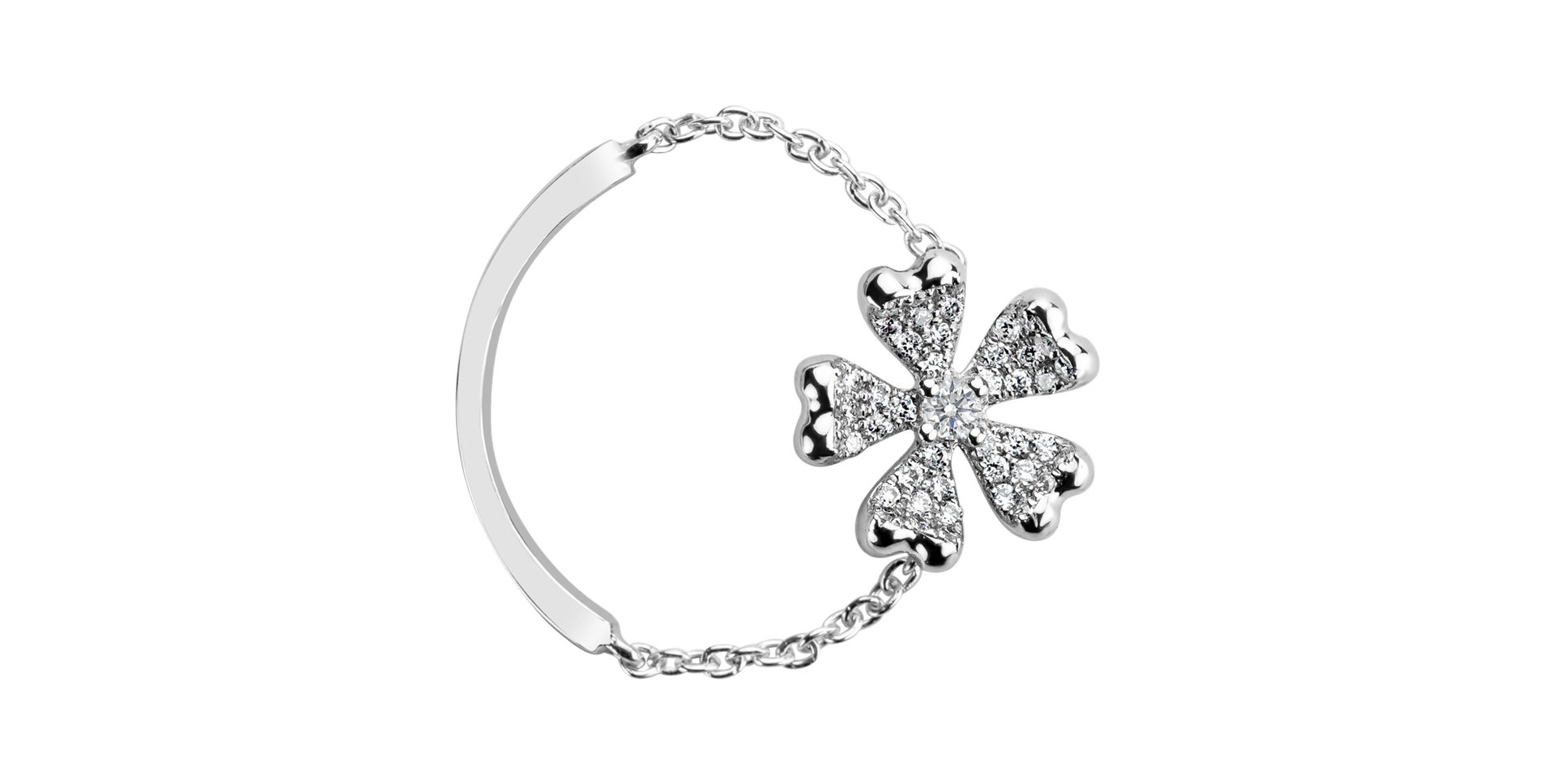 Prsten s diamanty Sparkling Flower