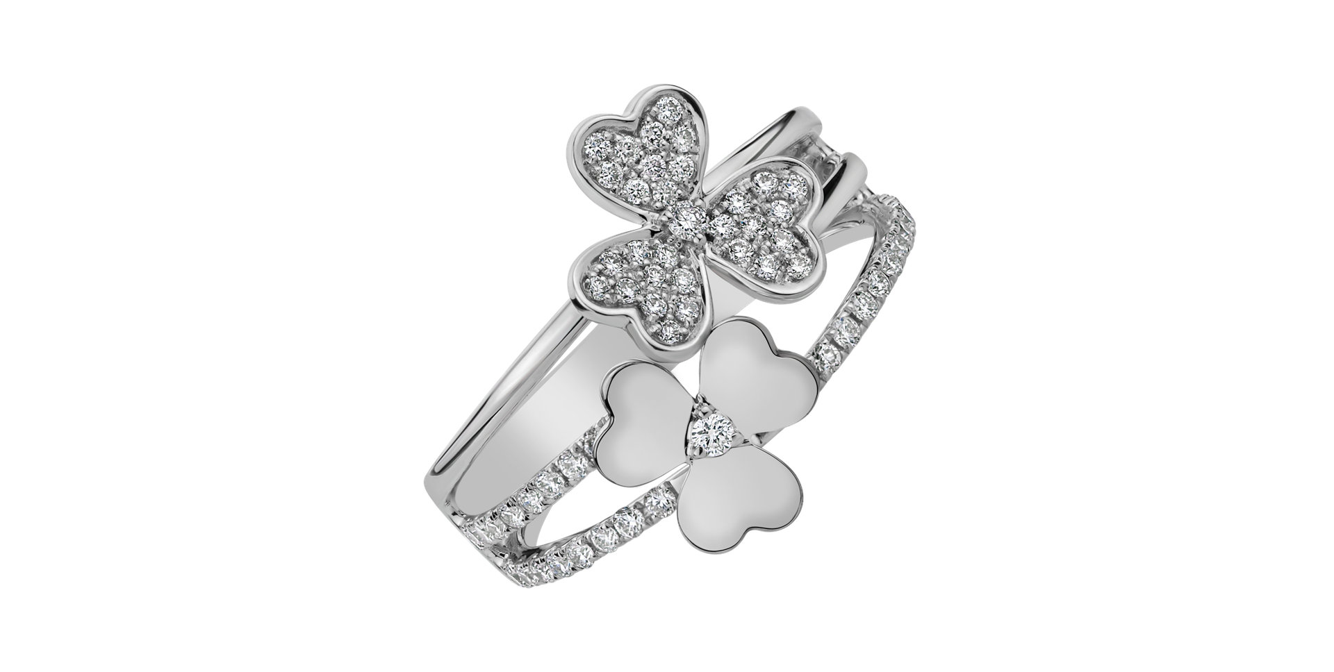 Prsten s diamanty Flowering Garden