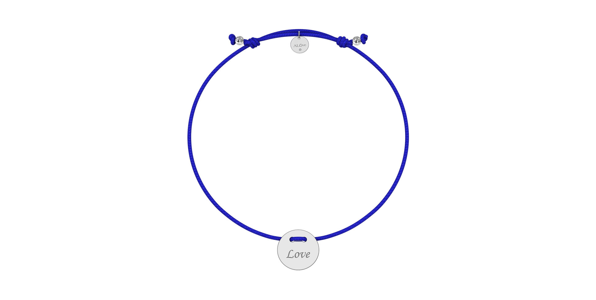 Diamantový náramek se šňůrkou Love