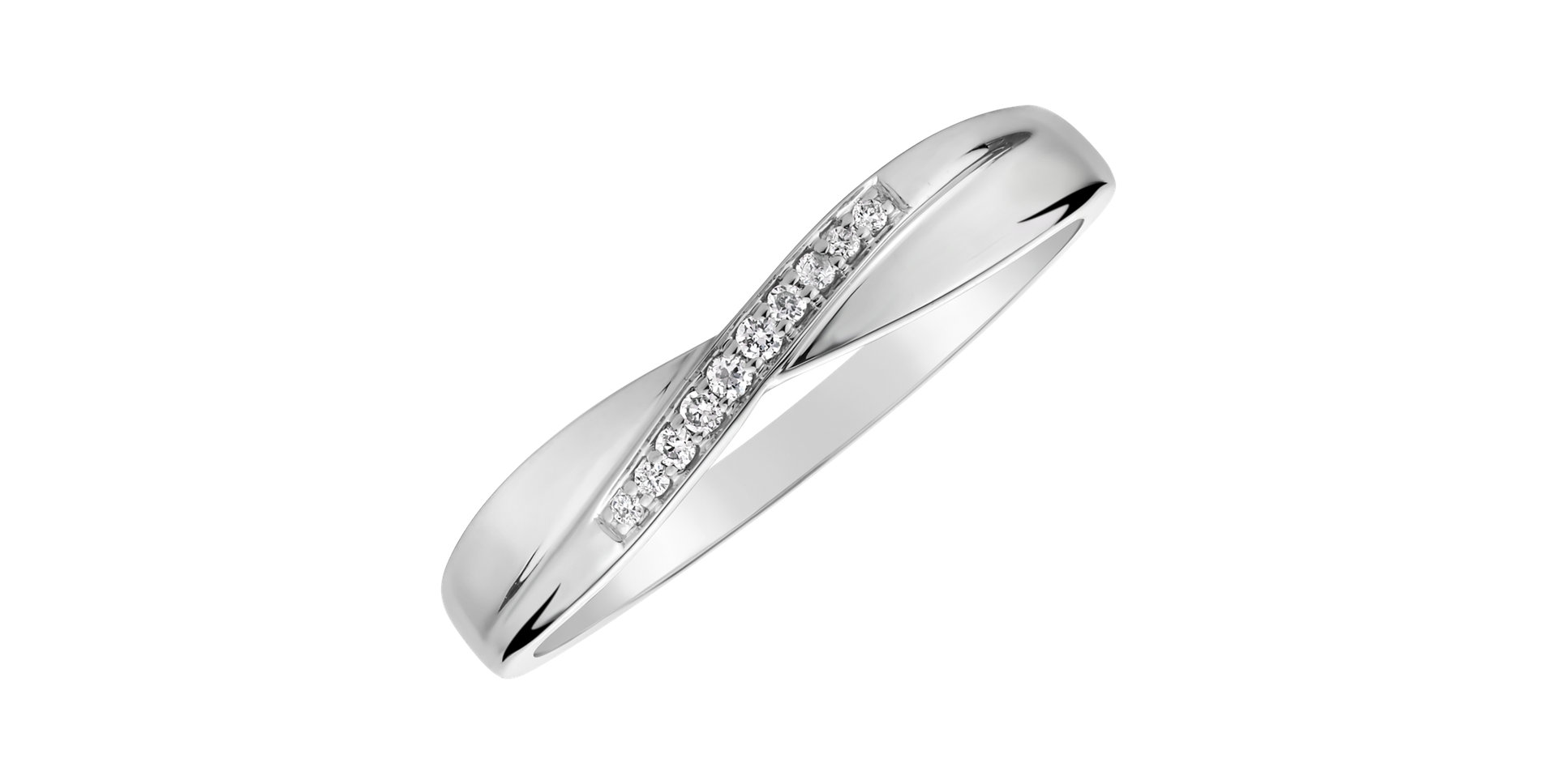 Prsten s diamanty Lovely Crossing