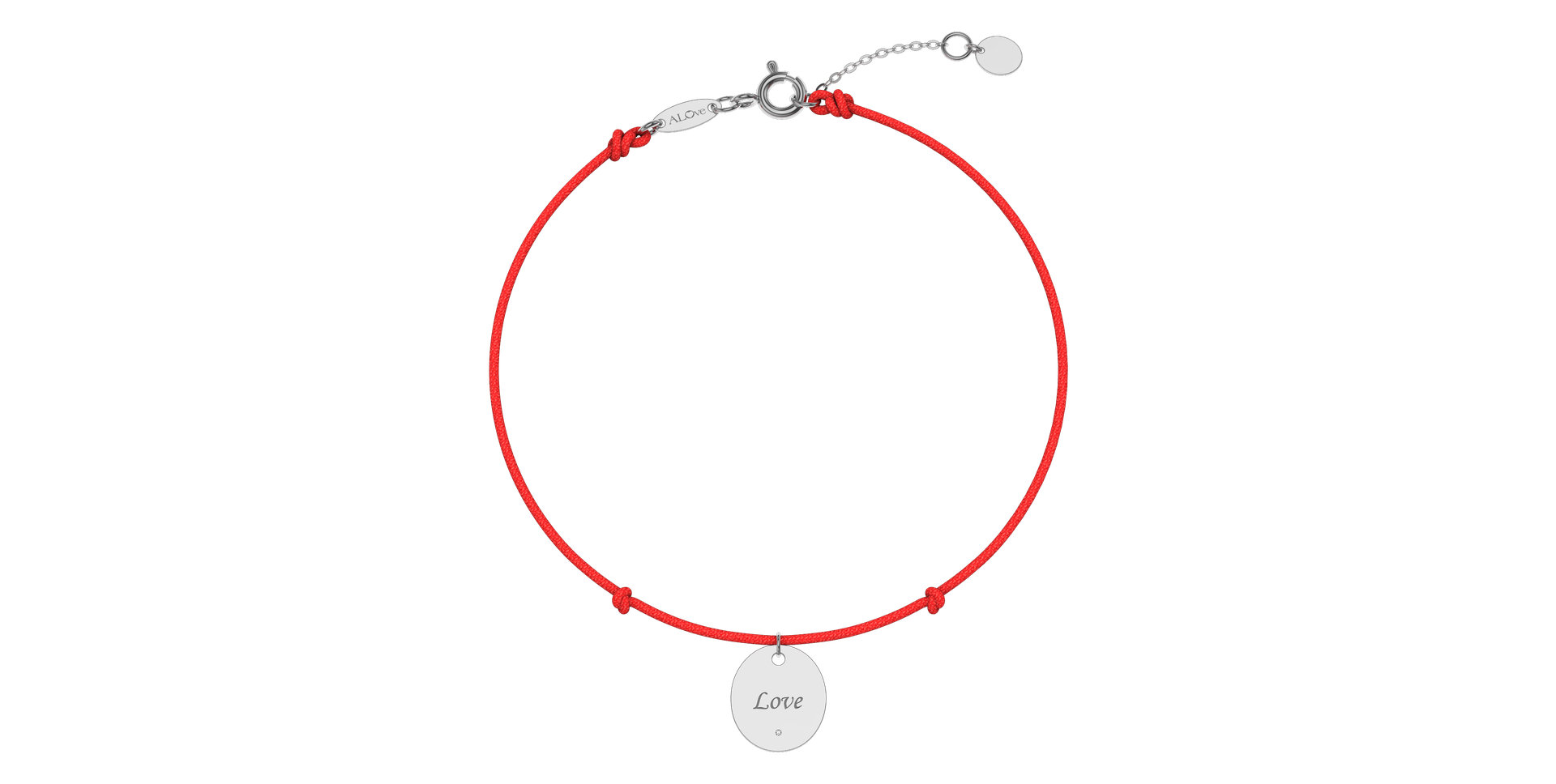 Diamantový náramek se šňůrkou Secret Love