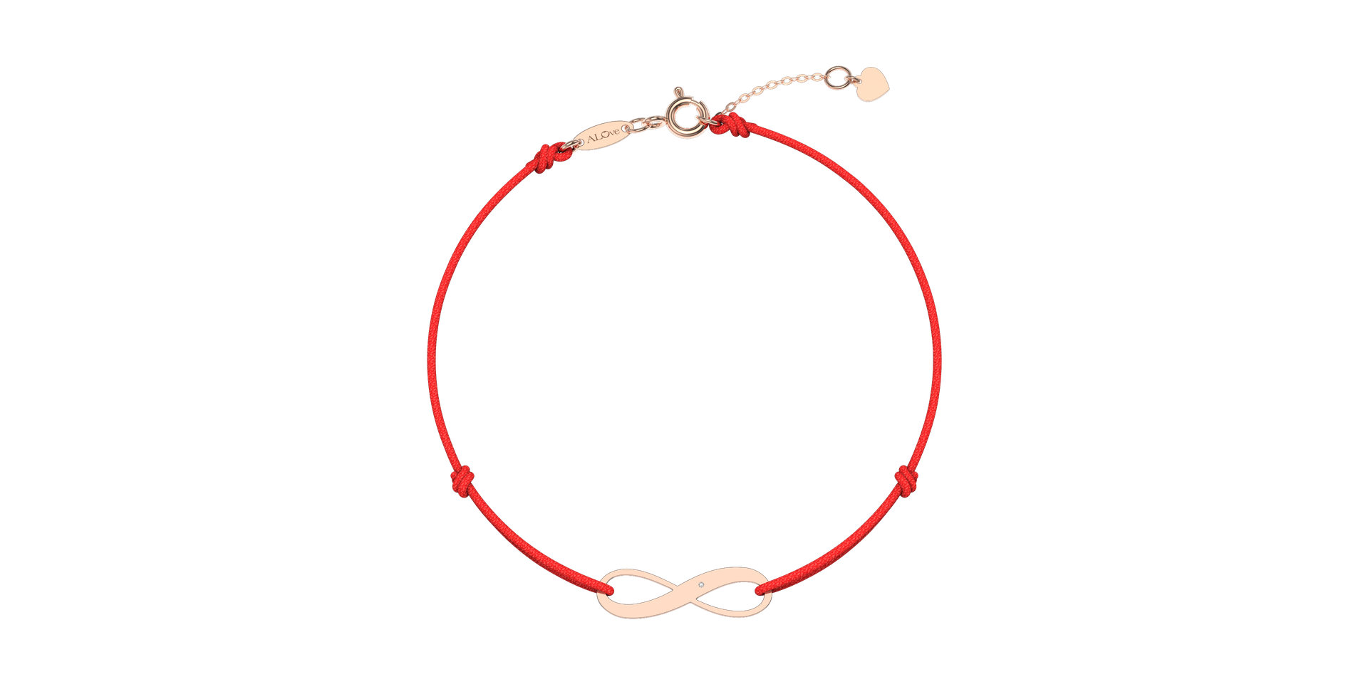 Diamantový náramek se šňůrkou Infinity