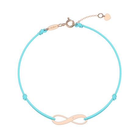 Diamantový náramek se šňůrkou Infinity