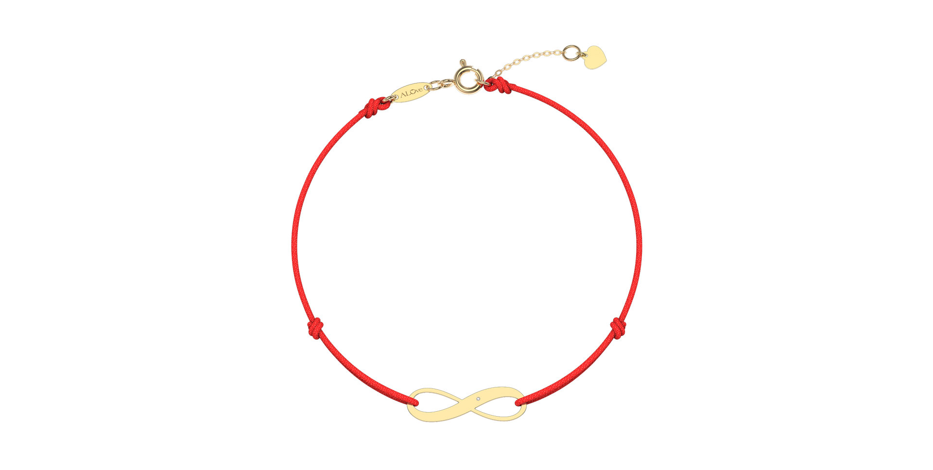 Diamantový náramek se šňůrkou Infinity