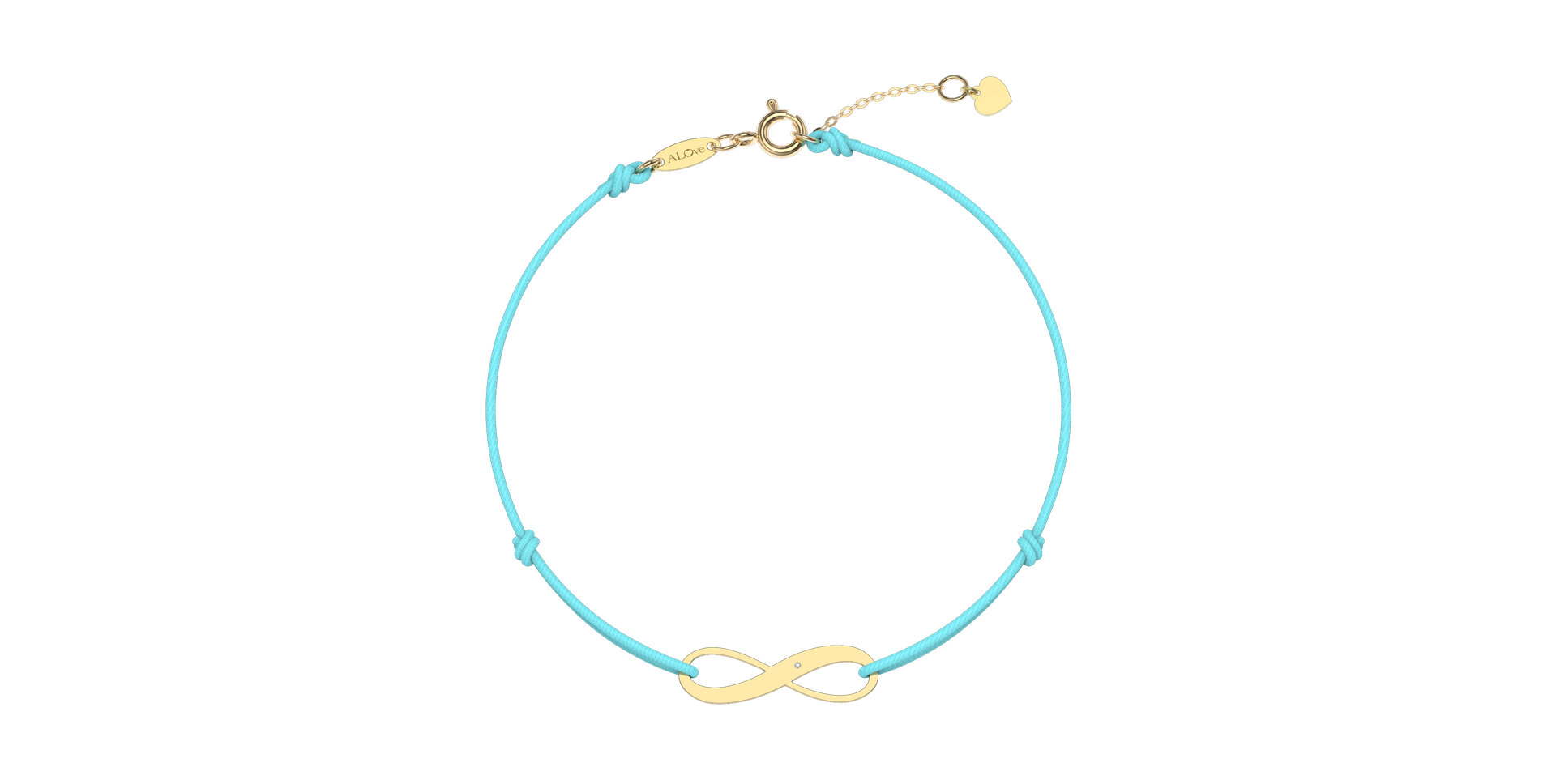 Diamantový náramek se šňůrkou Infinity