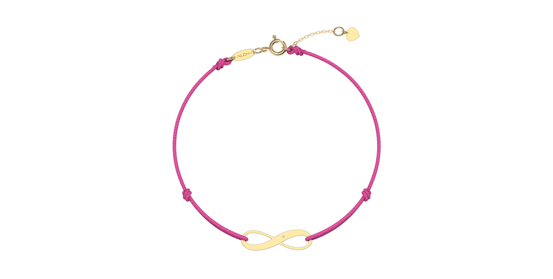 Diamantový náramek se šňůrkou Infinity