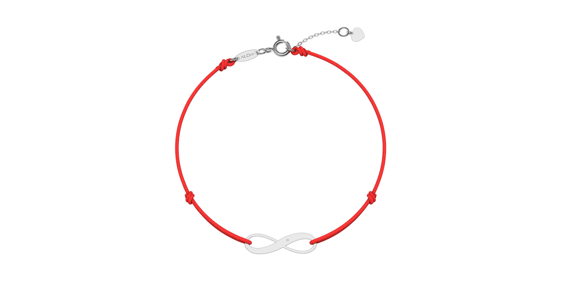 Diamantový náramek se šňůrkou Infinity