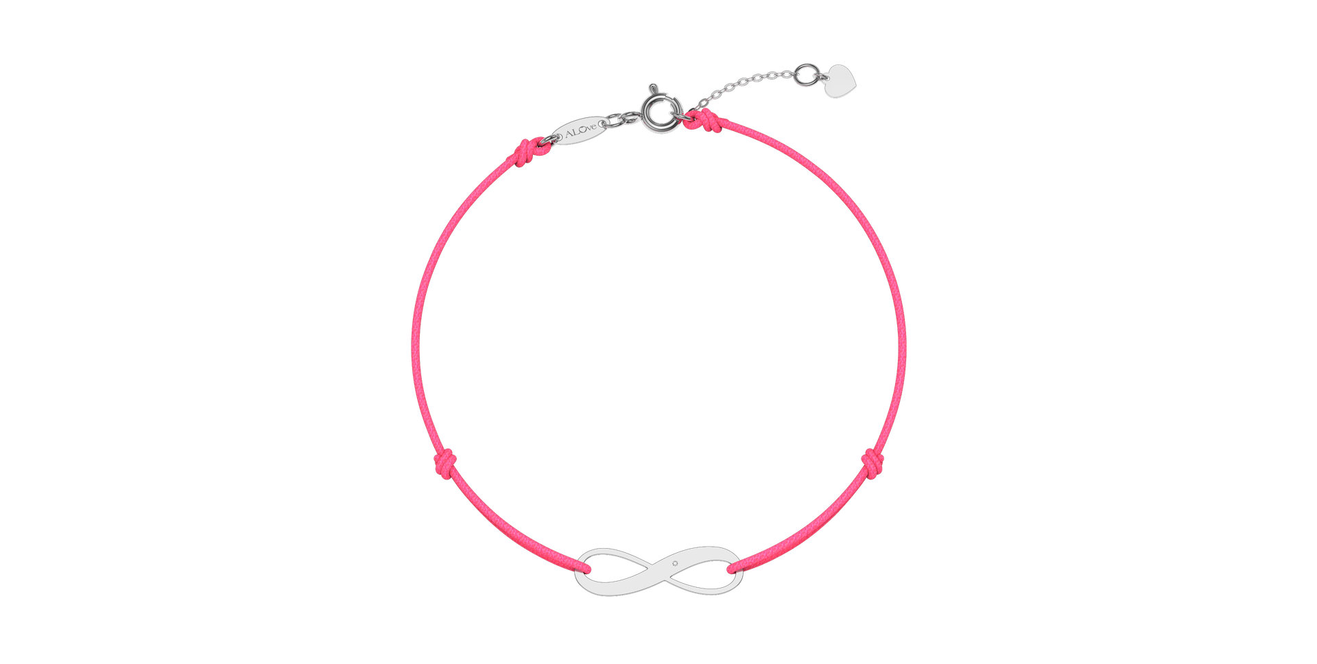 Diamantový náramek se šňůrkou Infinity