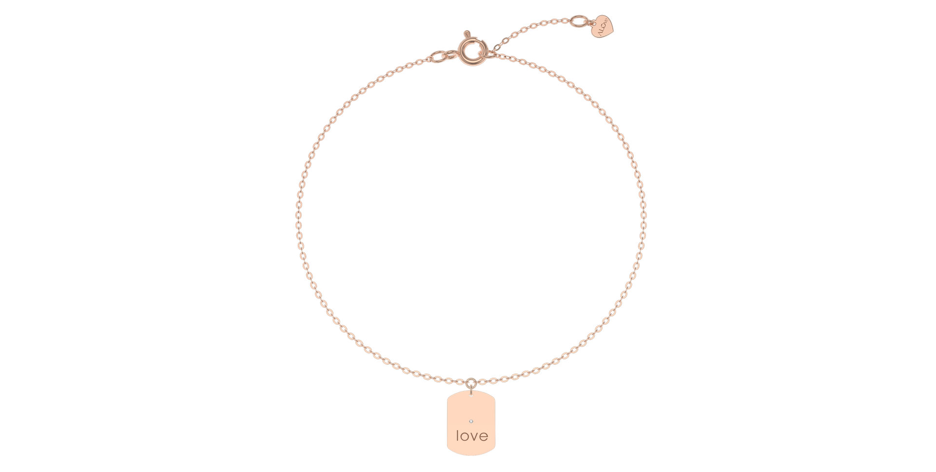 Náramek s diamantem Love