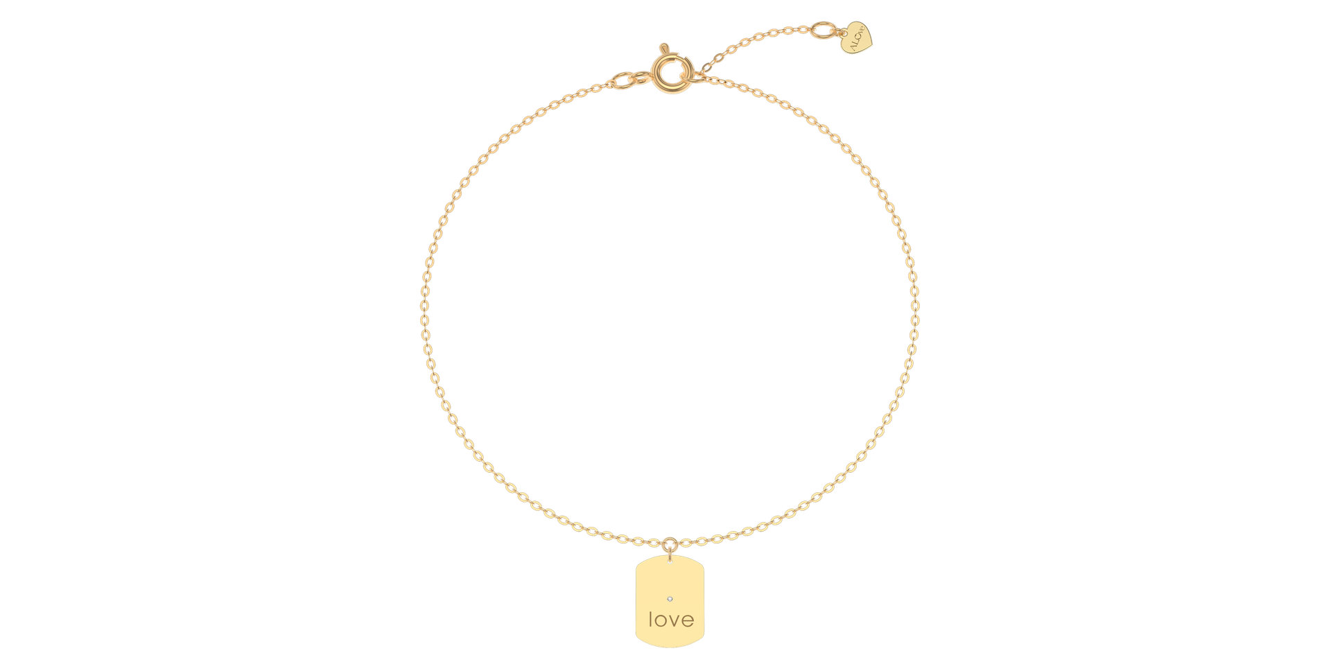 Náramek s diamantem Love