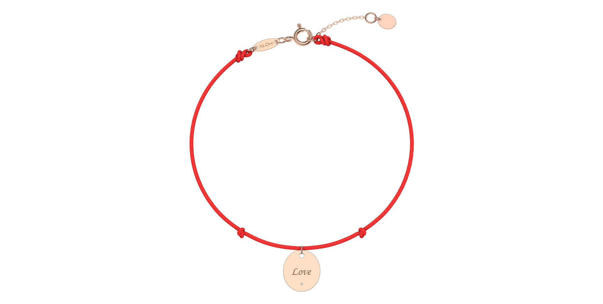 Diamantový náramek se šňůrkou Secret Love