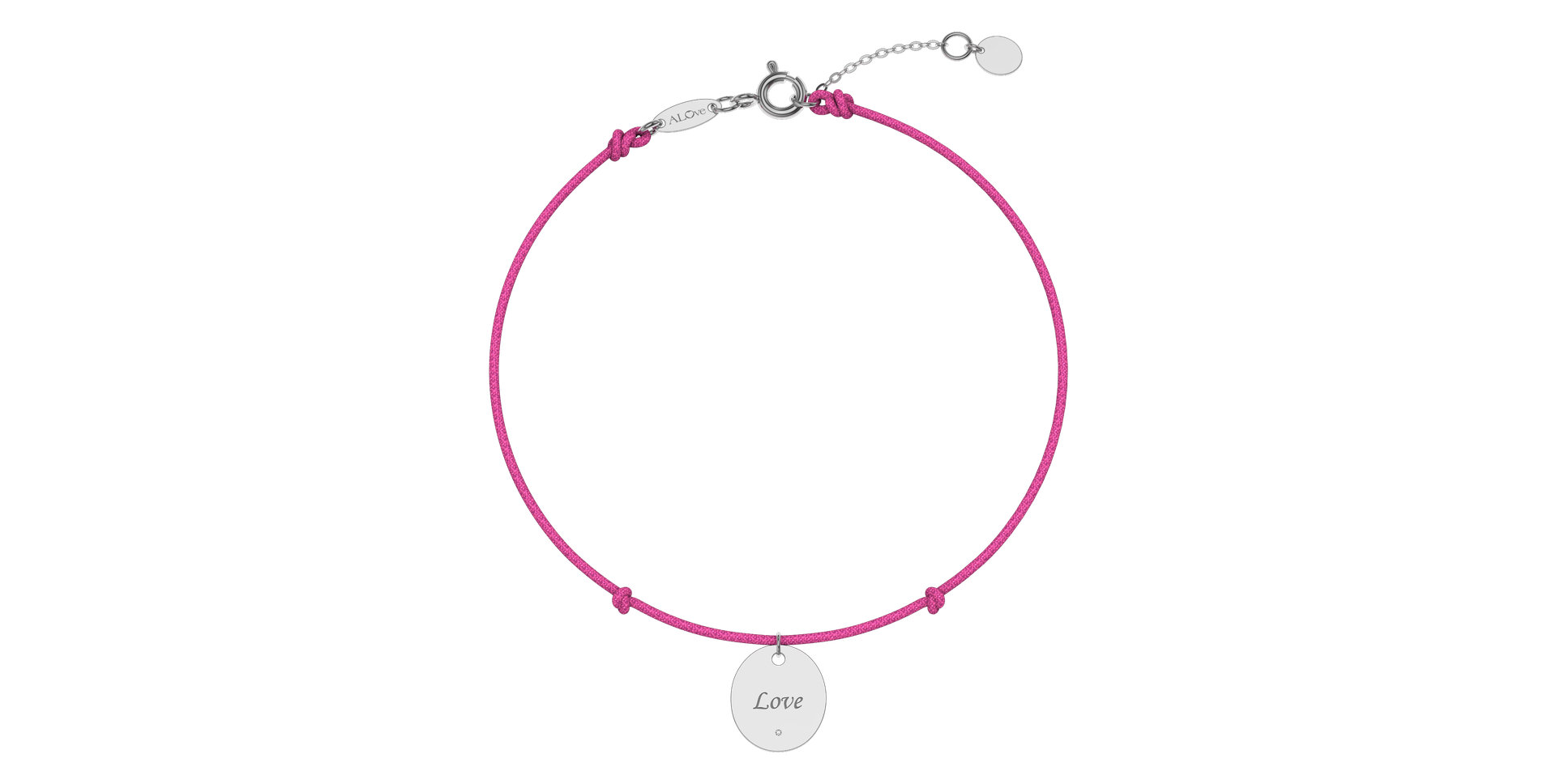 Diamantový náramek se šňůrkou Secret Love