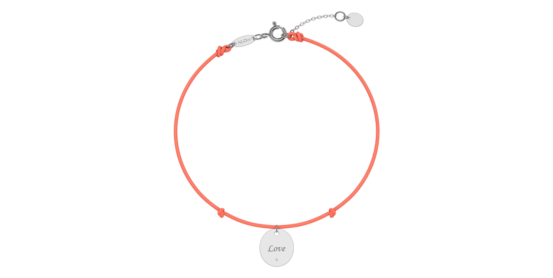 Diamantový náramek se šňůrkou Secret Love