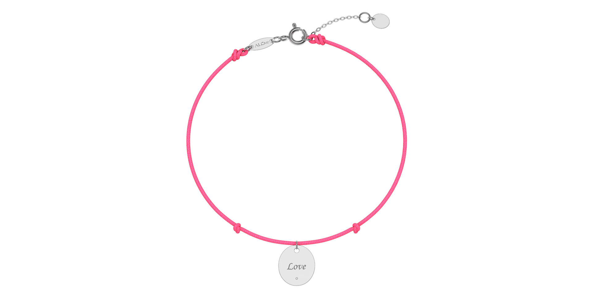 Diamantový náramek se šňůrkou Secret Love