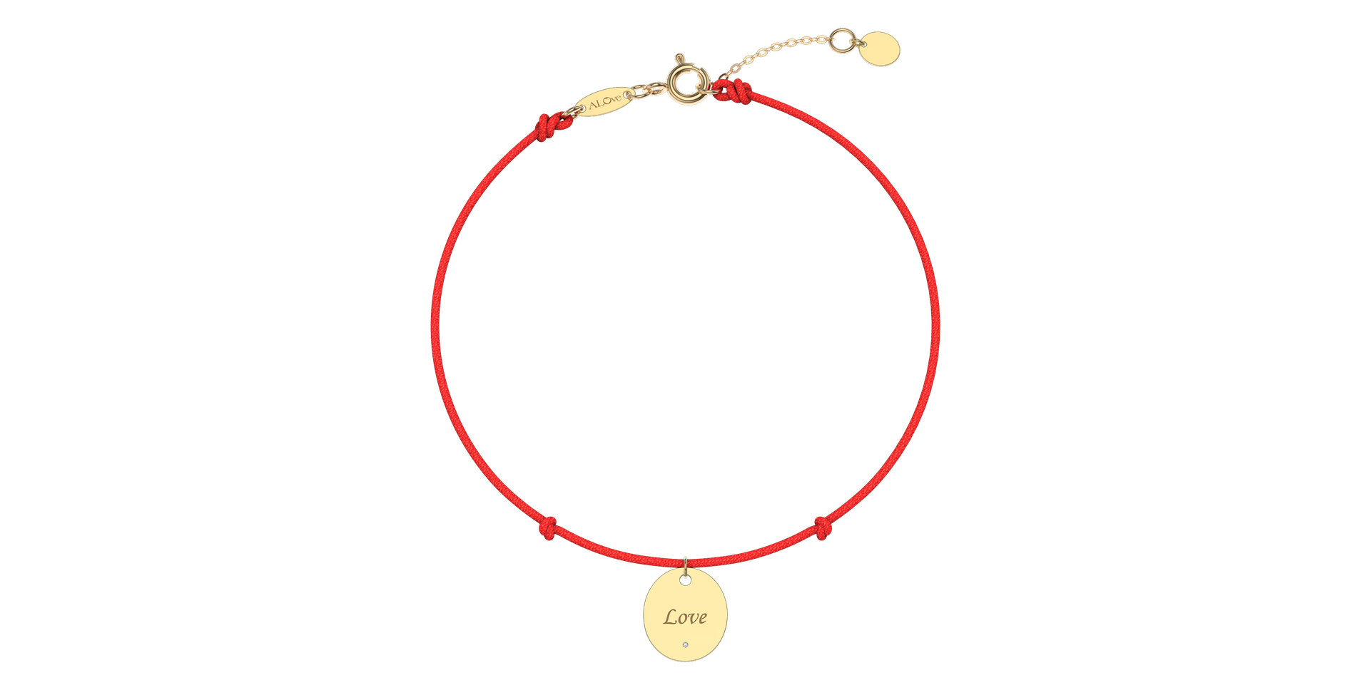 Diamantový náramek se šňůrkou Secret Love