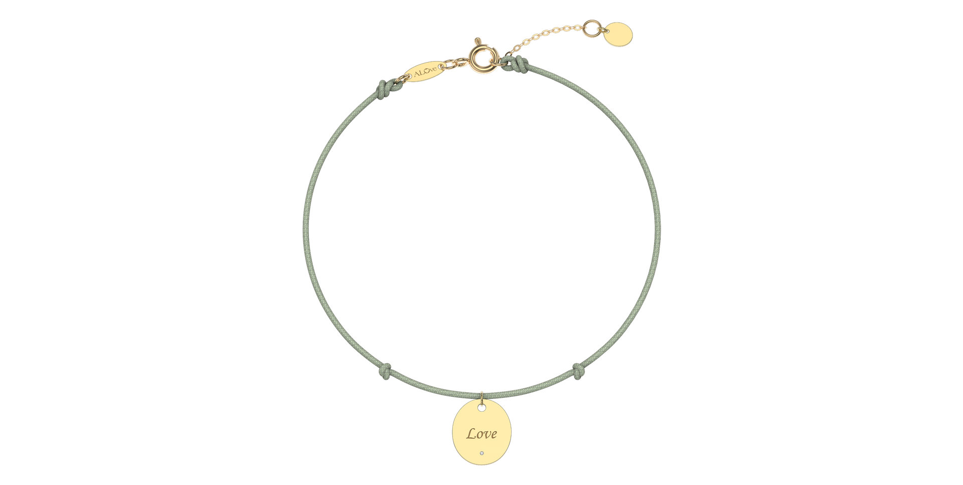 Diamantový náramek se šňůrkou Secret Love