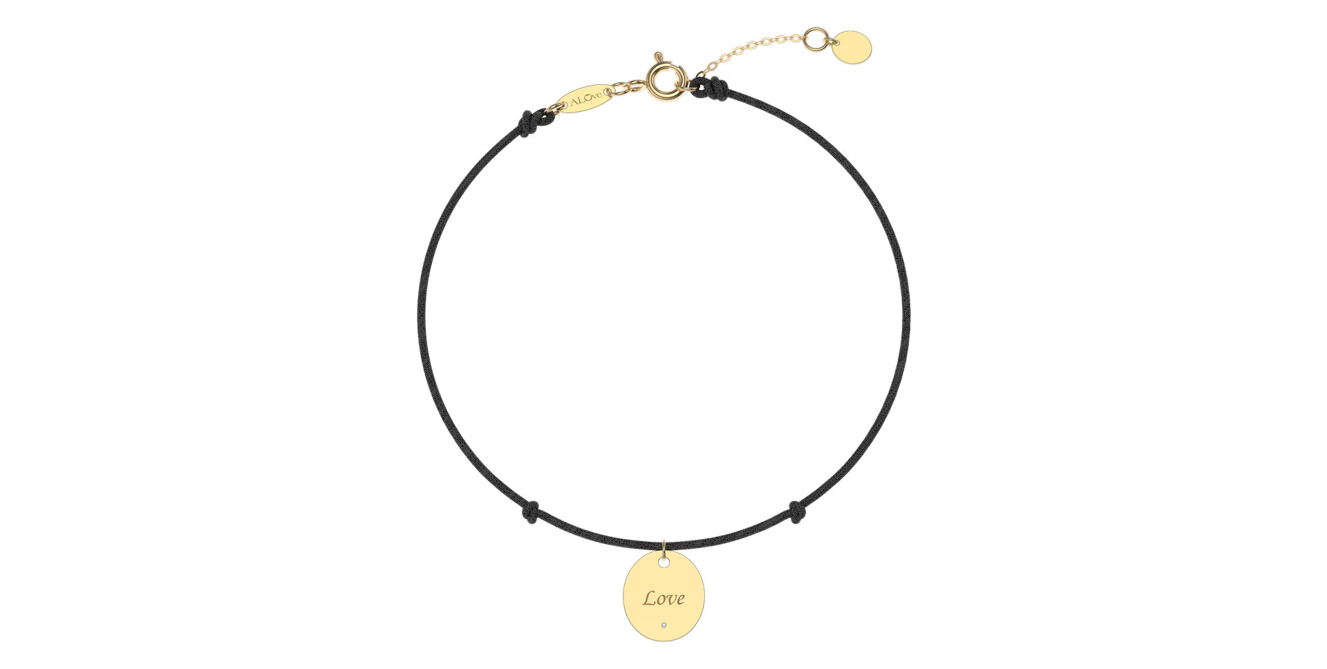 Diamantový náramek se šňůrkou Secret Love