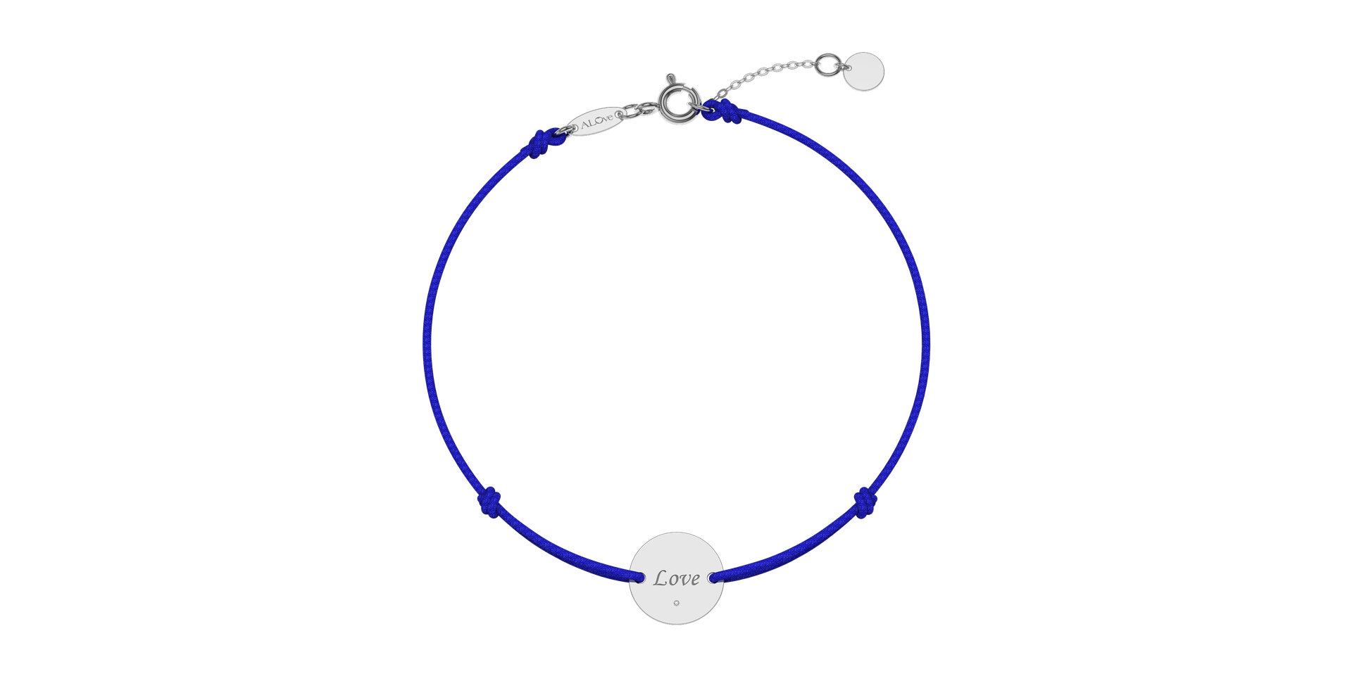 Diamantový náramek se šňůrkou Simple Love