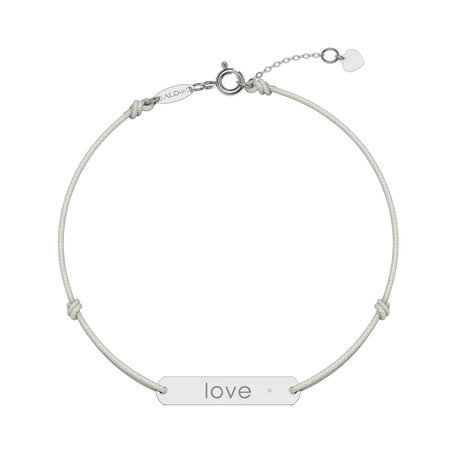 Diamantový náramek se šňůrkou Amour Love
