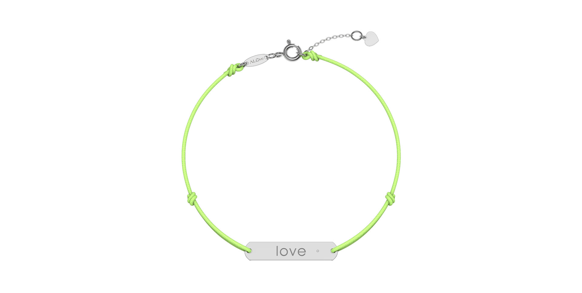 Diamantový náramek se šňůrkou Amour Love